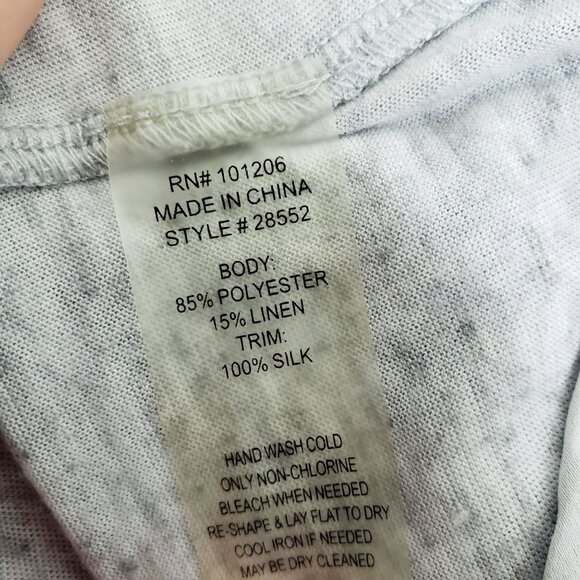 Soft‎ Surroundings Womens Cardigan With Silk Trim & Pockets Size S Gray - Picture 5 of 7